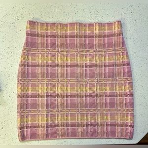 RONNY KOBO Plaid Mini Skirt